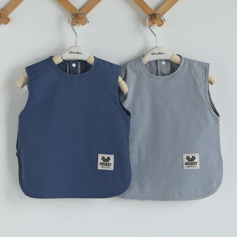 Children's apron waterproof eating smock anti-dirty bib food pocket baby baby bib reverse dressing anti-dirty men's new style