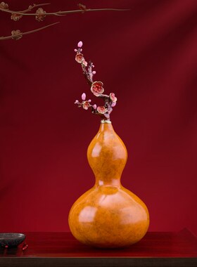 《葫芦花b开》铜葫芦摆件福禄满堂中式家居客厅办公室装饰工艺礼