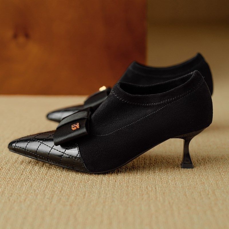 尖头细跟单鞋高跟鞋深口单鞋女2024春秋法式时装鞋职业工作鞋女鞋,淘宝优惠券,粉丝福利购,淘宝优惠卷