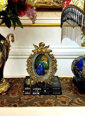 极繁手工 别墅奢华精致中古法式摆件美式欧式玄关桌面装饰品