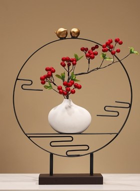 新中式摆件民宿餐厅博古架样板房家居高级装饰工艺品乔迁搬家礼物