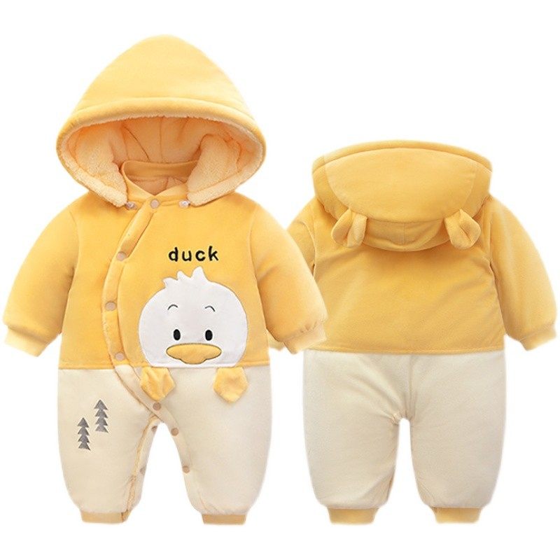 婴儿加厚连体衣新生儿秋冬连身棉服保暖加绒哈衣宝宝夹棉外出爬服,淘宝优惠券,粉丝福利购,淘宝优惠卷