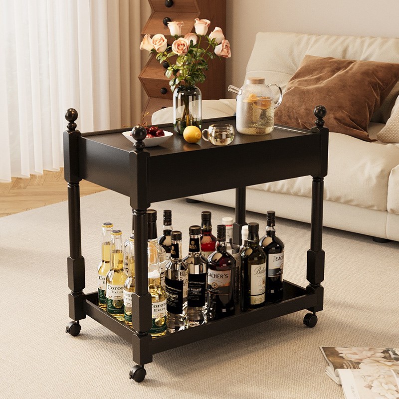 实木沙发边几小推车沙发边柜侧边柜客厅巴士餐车可移动茶台 - 图2