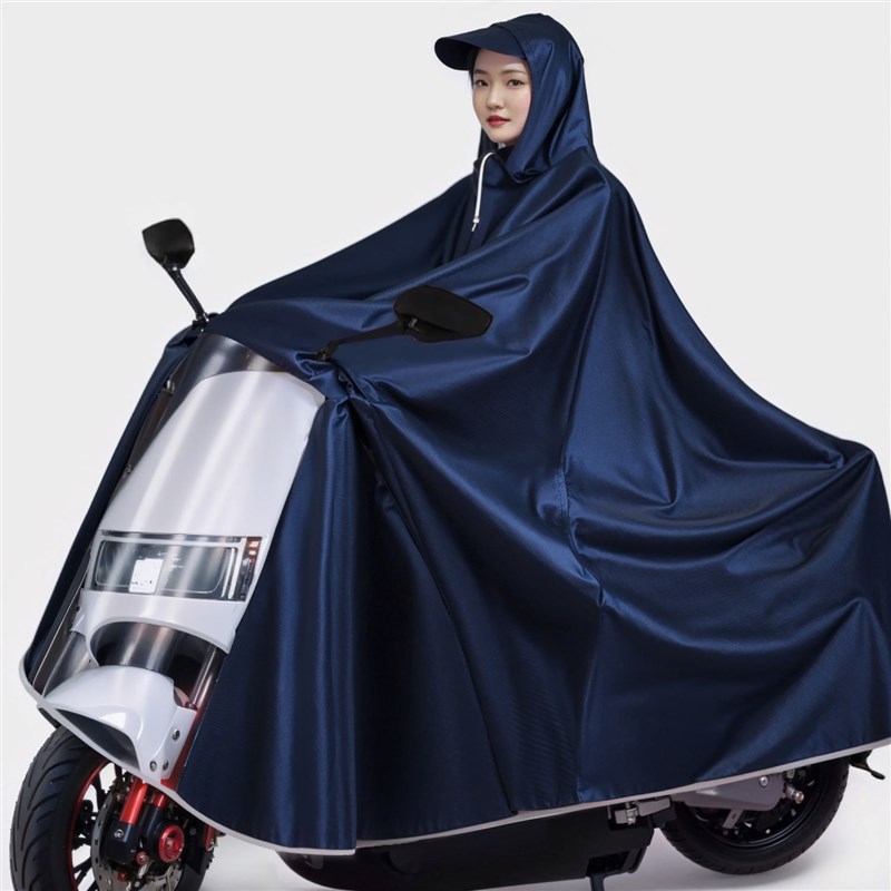 电动车雨衣男女2024新款雨披防暴加大H加厚全身遮脚专用双单人亲 - 图0