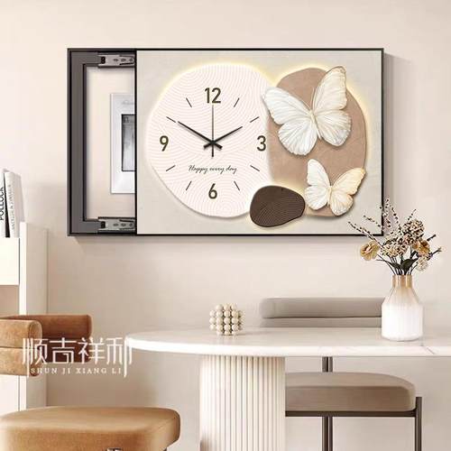 石来运转电画表画箱装饰花卉钟表配电电箱闸盒BQ859368挂多媒体弱 - 图1