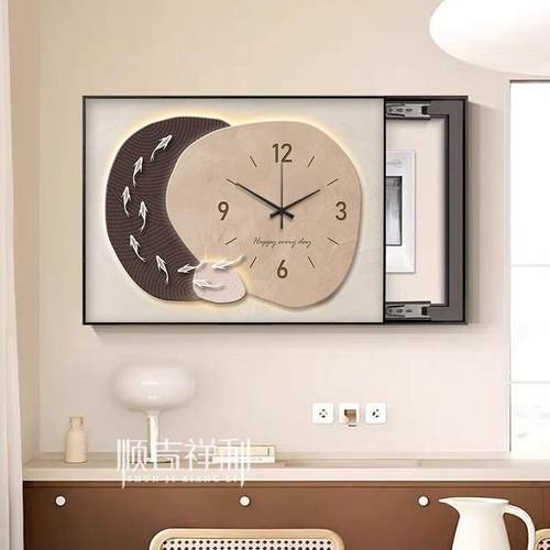 石来运转电画表画箱装饰花卉钟表配电电箱闸盒BQ859368挂多媒体弱 - 图2