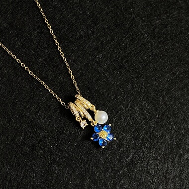 Vintage 古著 Kolme蓝色项链