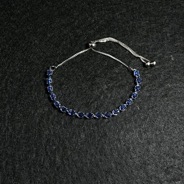 Vintage 古着 LiLilian 银蓝色抽绳手链