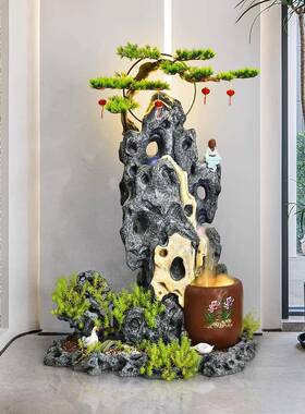 入户石SVZ客厅庭阳台花园造景布置太湖假山流水喷泉招财景观摆院