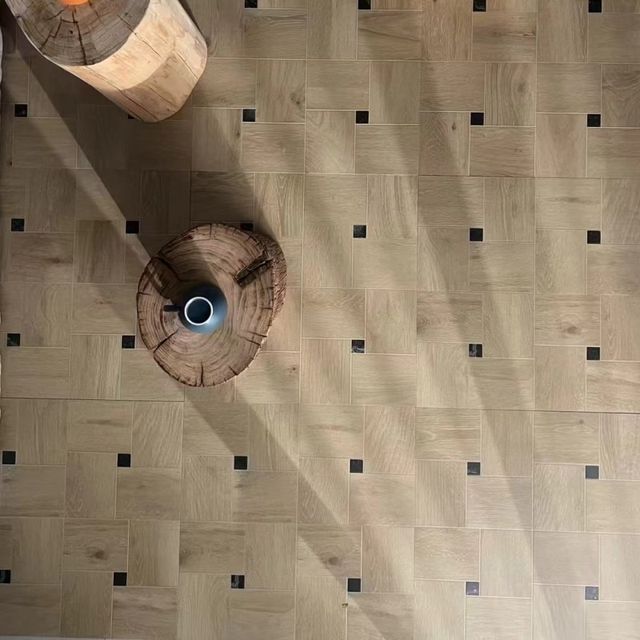 Medieval style Versailles wood grain tiles living room bedroom w imitation wood floor tile grid parquet bed and breakfast retro floor