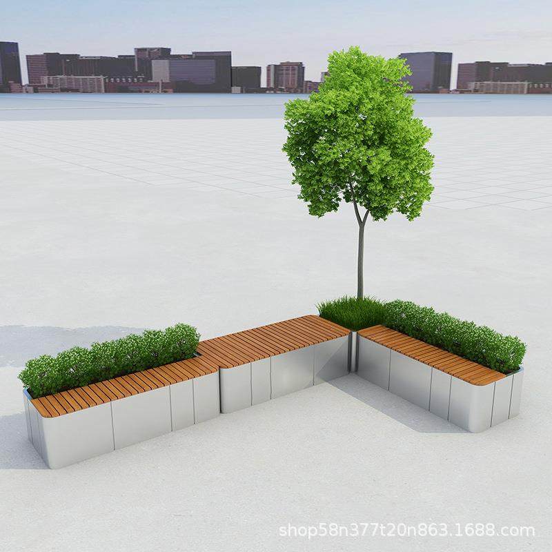 户外塑木坐凳花木箱锈钢HX04移动腐花槽防景观不花架市政花坛室外,淘宝优惠券,粉丝福利购,淘宝优惠卷