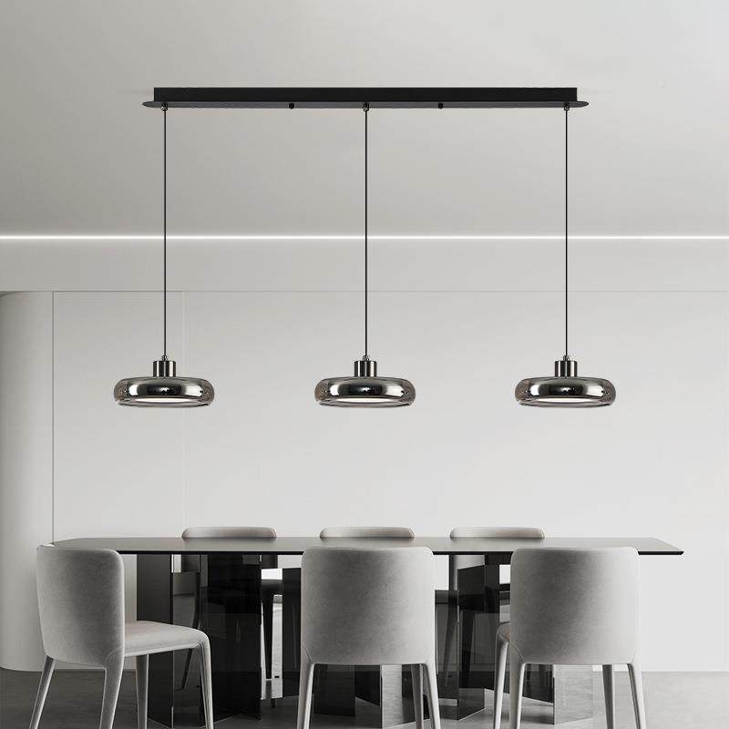 餐厅条吊灯意式172极简轻全奢新款色光谱护眼长烟灰玻璃吧台饭厅,淘宝优惠券,粉丝福利购,淘宝优惠卷