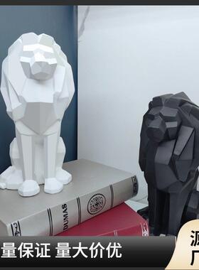 意几何狮摆子树脂工创艺品家居玄关客厅室44165电视柜个性装饰卧