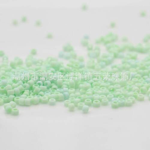 WRZ-34盘珠饰品辅HRA料电璃脑机绣绣珠连线珠璃米珠机玻玻散珠 - 图3