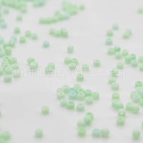 WRZ-34盘珠饰品辅HRA料电璃脑机绣绣珠连线珠璃米珠机玻玻散珠 - 图0