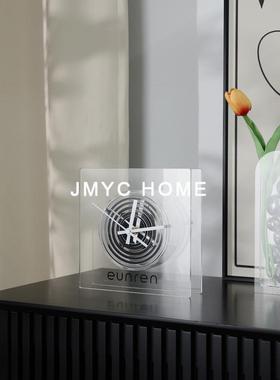 轻奢现代创亚居克力时钟座钟摆件意家客厅电视柜室床头柜卧装5987