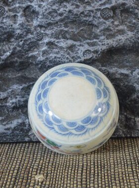 仿古瓷器 复古做旧明成化风格 斗彩云凤纹品茗杯 古董古玩收藏品