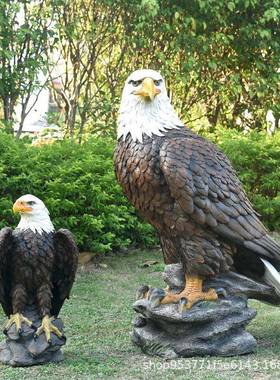 仿真鹰大老火烈鸟林老鹰公园装田饰品园景观庭院园绿地工艺品动物