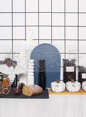 陈样板间厨房家居饰品餐具台面家私展厅摆件设展柜览馆设计道橱具