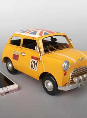 仿真英迷怀你汽车模型铁品皮手111S工艺伦品复古旧美式家居装饰小