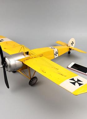 复古美式飞机型皮手工艺品客模挂厅酒吧件橱窗柜964收藏装饰铁品