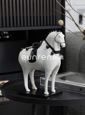 新式战马厅房摆件盛唐一马SVJ当先软装客桌面电视柜酒柜新装饰中