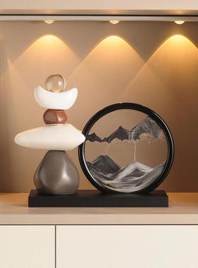 yxslyzls时来转流沙画摆视事件办公室书房客厅运酒柜电柜玄关高档