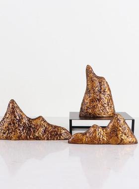 中式新假软山意境样板房家居饰摆件售楼处玄关桌面摆场装工MC-TY-