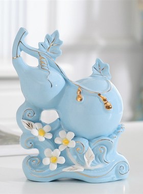 葫芦摆设陶瓷摆件装饰品电视酒柜送礼玄关客厅卧室V房间简约艺术