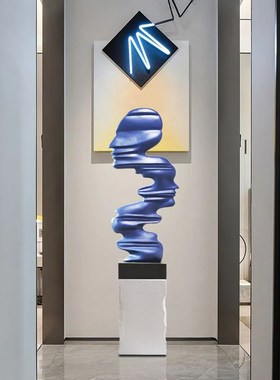 橱窗装饰场景布置酒店客厅人像雕塑艺术摆件高级感落地增高台底座