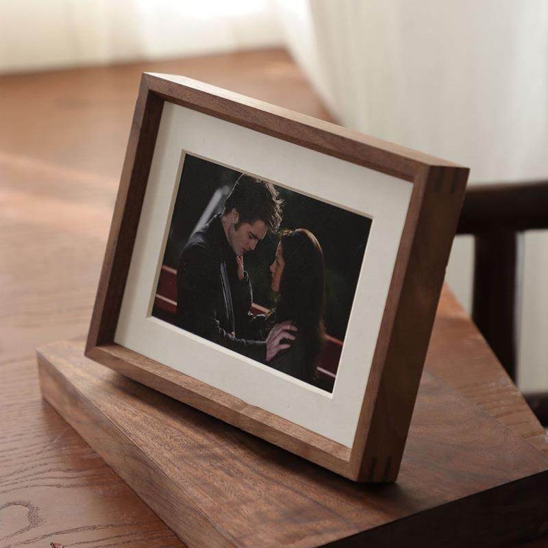 Y榫卯01黑木胡桃相框简约实画墙框儿童写真框桌面照片装裱装饰木,淘宝优惠券,粉丝福利购,淘宝优惠卷