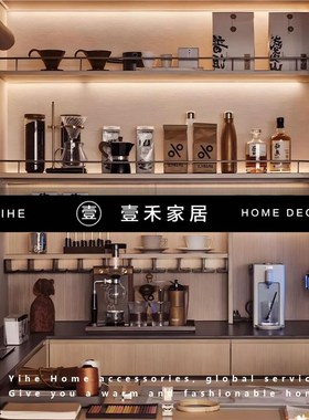 水吧台接待处展厅售楼部装饰品咖啡样板间橱柜厨房摆件接待厅主题