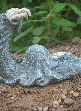 新款花园庭院装饰雕塑摆件死神爬出 蜘蛛摆件 风格潮流树脂工艺品