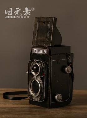 复古老式照相机模型拍照摄影道具怀旧工艺品橱窗陈列装饰品摆件