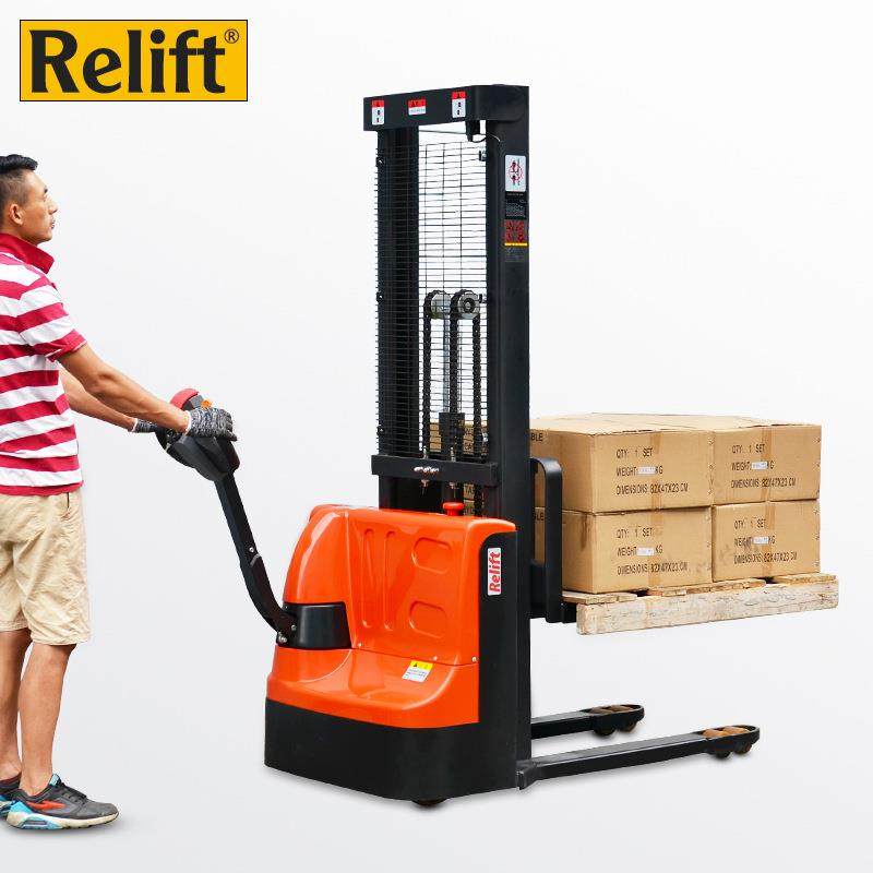 锐励小型全电动堆高车1吨全自动液压叉车全电动托盘堆高机升降车,淘宝优惠券,粉丝福利购,淘宝优惠卷