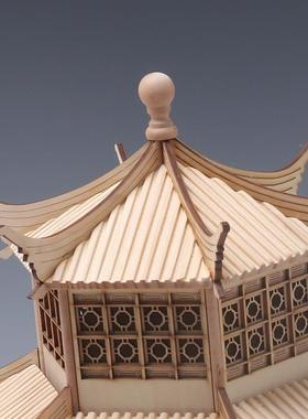 新中六角凉亭创意古建筑式件高FGB档高家居饰品端艺术样板间摆软