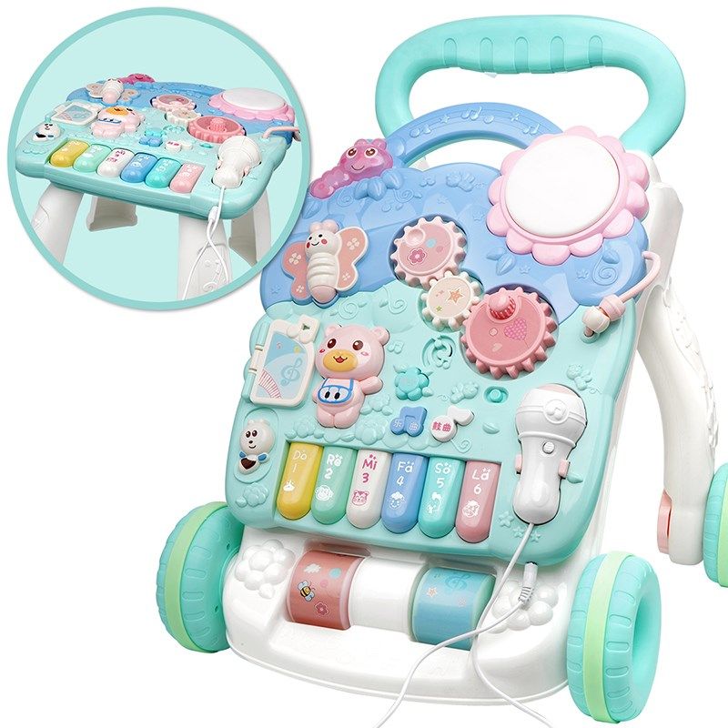 婴儿学步车手推车6-18个月防侧翻女宝宝学走路儿童助步车男孩玩具,淘宝优惠券,粉丝福利购,淘宝优惠卷