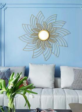 家居饰壁饰旋防转花挂铁艺挂壁饰电镀拉丝F3601锈防潮样板装房饰