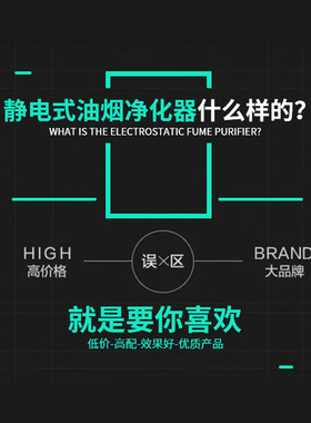【静电式油烟净化器】酒店厨房低空排放商用高效