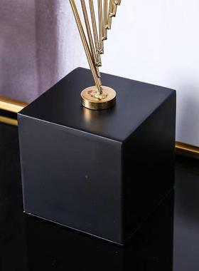 现代简约视铁柜客厅办125公室桌面电摆件美式玄关艺创意艺装饰术