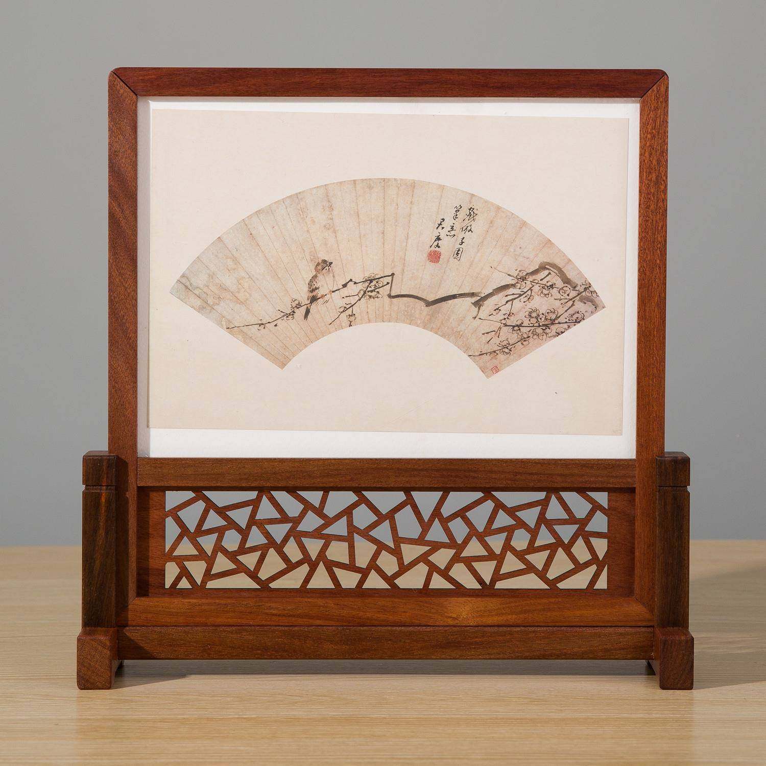 木插红屏摆台实木台屏屏风复古装饰家摆屏JTD件照片装裱居中小风,淘宝优惠券,粉丝福利购,淘宝优惠卷