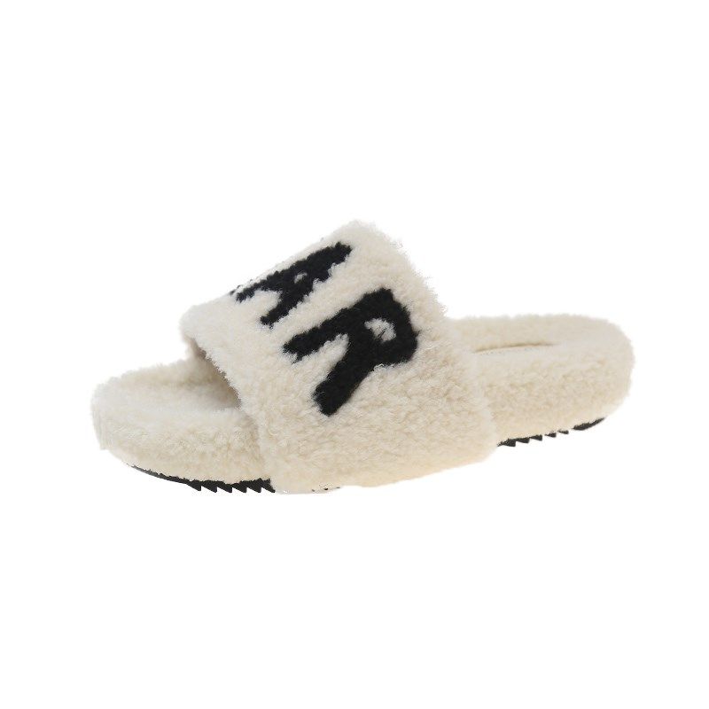 毛毛拖鞋女外穿平底新款韩版ins潮鞋秋冬2024厚底棉拖鞋子春夏季,淘宝优惠券,粉丝福利购,淘宝优惠卷