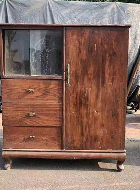 怀旧老物件柜子子道具装饰摆件民俗家具老木桌老复古八十年代橱柜