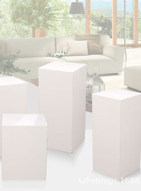 白色大理石展示台柱艺术品雕塑底座展厅工艺品摆件展台展示架