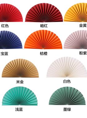 折扇中国风壁饰壁挂墙上装饰大扇子红色纸扇花挂饰品橱窗展示道具