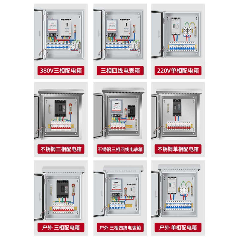 定做低压成套配电箱工地三级工程电箱家用明装挂墙开关控制电闸箱 - 图3