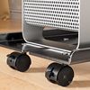Desktop computer under desk host bracket stainless steel movable pulley storage rack chassis cabinet base tray bracket
