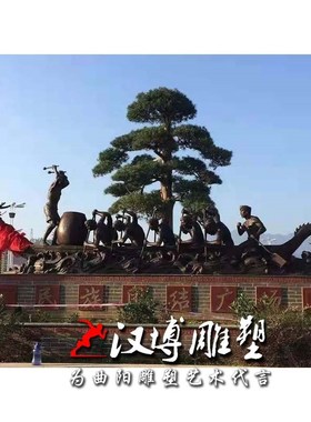 大型划桨竞赛划龙舟民俗雕塑玻璃钢抽象人物城市景观园林工艺雕塑
