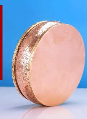 供曼扎盘茶m13c罗手工铜加厚纯红宝石七曼扎盘尼泊尔八吉祥修盘曼