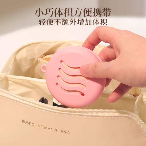 肤感粉扑收纳包硅胶便携透气美妆高级迷你小号旅行外出专用收纳盒 - 图2